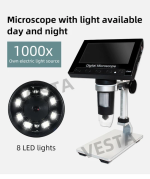 میکروسکوپ دیجیتال 1000X DM4 دارای نمایشگر 4.3 اینچی - تصویر 5