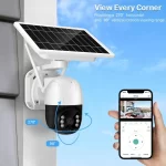 دوربین مینی اسپیددام سیمکارتی 2مگاپیکسل با پنل خورشیدی v380pro دید در شب رنگی - تصویر 4