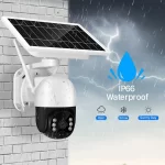 دوربین مینی اسپیددام سیمکارتی 2مگاپیکسل با پنل خورشیدی v380pro دید در شب رنگی - تصویر 6