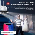 دوربین مینی اسپیددام بیسیم Wifi مدل دو گوش4G دید در شب رنگی وارملایت - تصویر 4