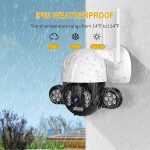 دوربین مینی اسپیددام بیسیم Wifi مدل دو گوش4G دید در شب رنگی وارملایت - تصویر 6