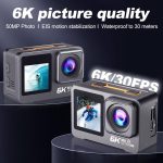 دوربین ورزشی اکشن کمرا 6K با صفحه لمسی - تصویر 13