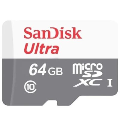 کارت حافظه (رم) 64 گیگ sanDisk کلاس سرعت 10 سرعت خواندن تا 100MB/s استاندارد UHS-I مدل Ultra