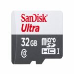 کارت حافظه (رم) 32 گیگ sanDisk کلاس سرعت 10 با استاندارد UHS-I سرعت خواندن تا 100 مگابایت بر ثانیه مدل Ultra