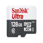کارت حافظه (رم) میکرو اس‌دی 128گیگ sanDisk استاندارد UHS-I کلاس 10 سرعت خواندن 100MB/s مدل Ultra
