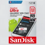 کارت حافظه (رم) 32 گیگ sanDisk کلاس سرعت 10 با استاندارد UHS-I سرعت خواندن تا 100 مگابایت بر ثانیه مدل Ultra