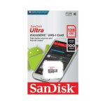 کارت حافظه (رم) میکرو اس‌دی 128گیگ sanDisk استاندارد UHS-I کلاس 10 سرعت خواندن 100MB/s مدل Ultra - تصویر 2