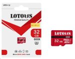 کارت حافظه میکرو 32گیگ لوتوس (LOTOUS) مدل U3 600X