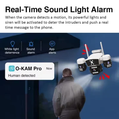 دوربین چرخشی سیم کارتی ۳ لنز ۱۲ مگاپیکسل مدل L3 Okampro