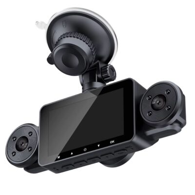 دوربین ثبت وقایع خودرو 4 لنز وای‌فای دار و GPS دار مدل M100 Pro (لنز دایره‌ای)