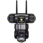 دوربین چرخشی سیمکارتی ۳لنز قابل چرخش 3مگاپیکسل دید در شب رنگی اوکم‌پرو