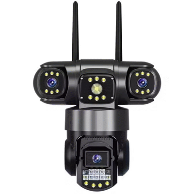 دوربین چرخشی سیمکارتی ۳لنز قابل چرخش 3مگاپیکسل دید در شب رنگی اوکم‌پرو