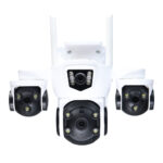 دوربین چرخشی سیم کارتی پهبادی ۴ لنز واقعی ۱۲ مگاپیکسل Okam