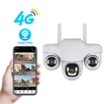 دوربین مینی اسپیددام سیمکارتی 3مگاپیکسل سه لنز شش موتوره آژیر دار V380 Pro مدل SC31-G-L - تصویر 3