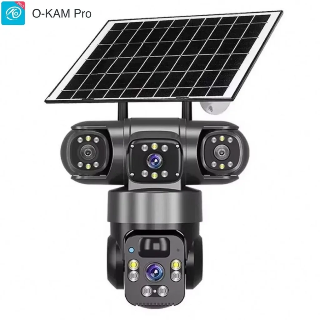 دوربین مینی اسپیددام سیمکارتی 3مگاپیکسل 3لنزه پنل خورشیدی OKAM PRO مدل TZ3