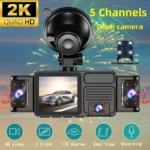 دوربین ثبت وقایع خودرو 5 لنزه 2K وای فای دار مدل PS-5L2