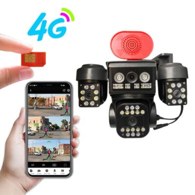 دوربین مینی اسپیددام سیمکارتی 5مگاپیکسل 4لنز آژیردار اوکم مدل X4