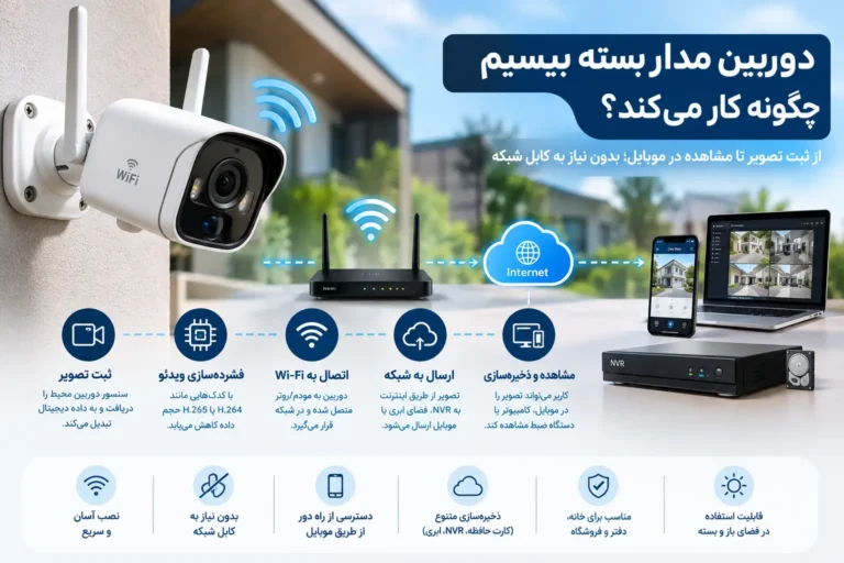 دوربین مداربسته بیسیم چگونه کار میکند؟