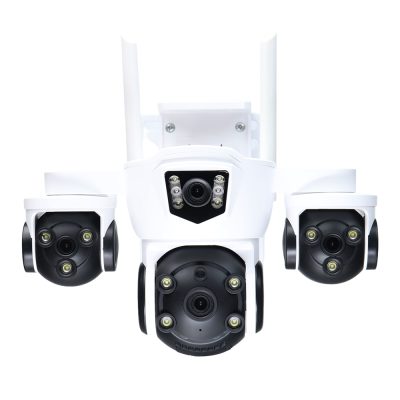 دوربین چرخشی سیم کارتی پهبادی ۴ لنز واقعی ۱۲ مگاپیکسل Okam