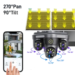 مینی اسپید دام سه لنز سیم کارتی سولار(پنل خورشیدی) 3مگاپیکسل اوکم پرو O-KAM Pro