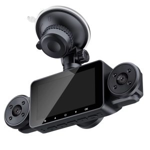 دوربین ثبت وقایع خودرو 4 لنز وای‌فای دار و GPS دار مدل M100 Pro (لنز دایره‌ای)