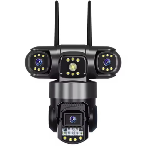 دوربین چرخشی سیمکارتی ۳لنز قابل چرخش 3مگاپیکسل دید در شب رنگی اوکم‌پرو